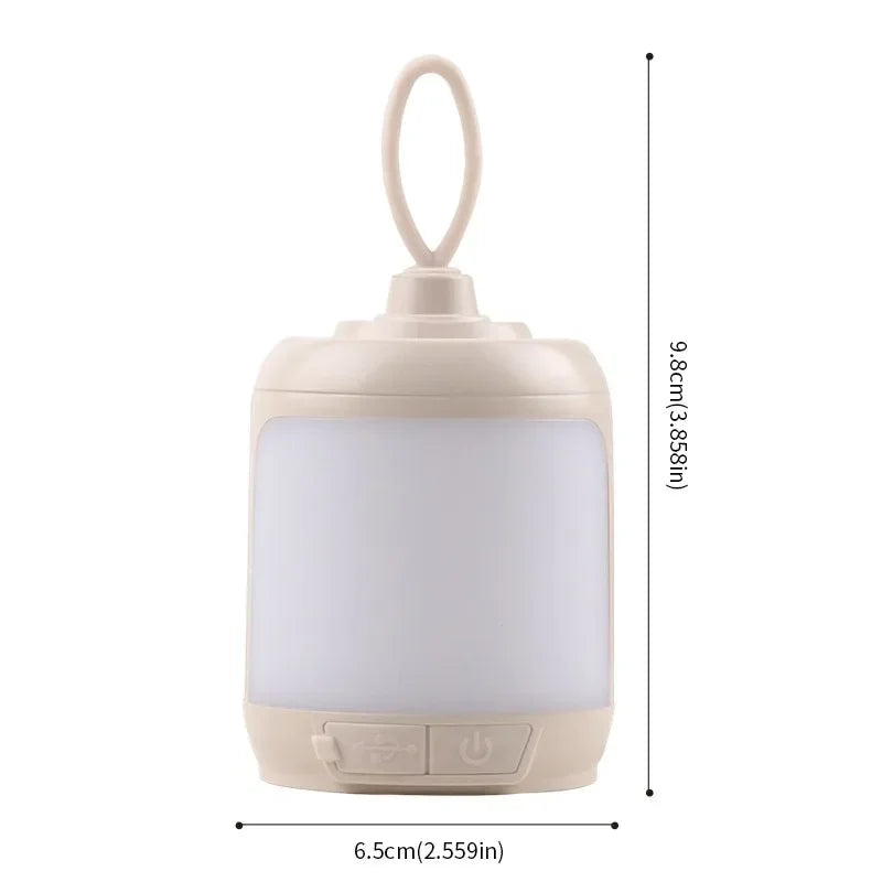 lampe camping portable rechargeable usb led annuel garantie beige moderne compact anneau fixations