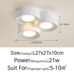Spot moderne led blanc adhésif base fixation diffuseur rond lisse