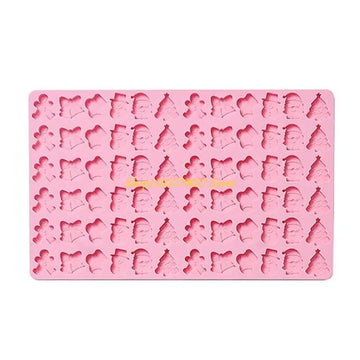 moules silicone chocolat noel personnages decoratifs bonbons enfantins rose bleu clair texturés decoration gateaux