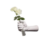 vase mural main blanc vase transparent minimaliste fixations murales deco moderne