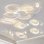 plafonnier led or moderne circulaire points lumineux blanc noir chambre salon
