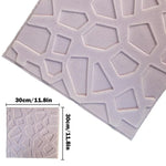 panneaux decoratifs modernes 30cm 30cm motif geometrique relief blanc rose gris