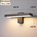lumière murale led moderne 30cm marron foncé interrupteur tactile sensoriale ip65 étanche