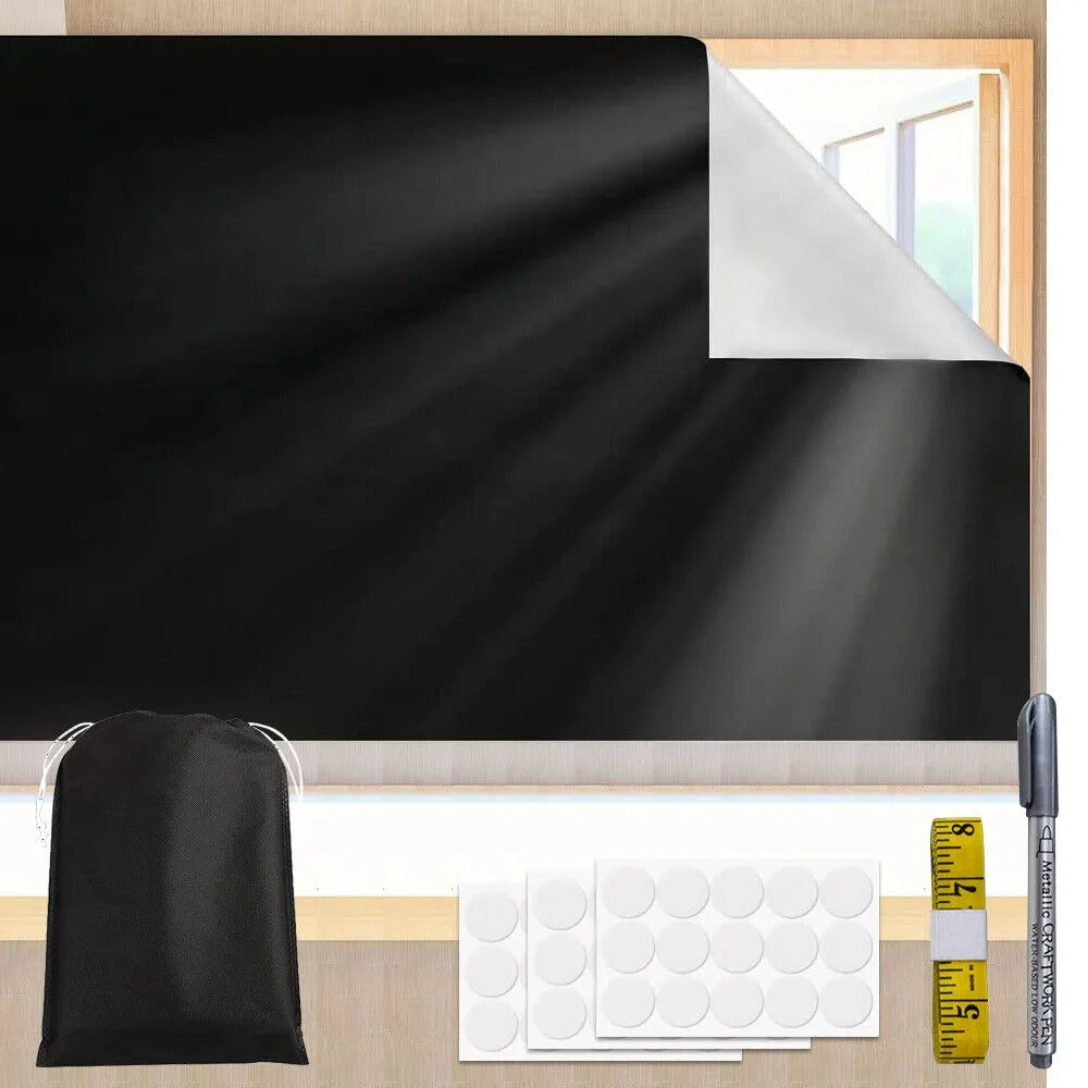 rideau occultant noir texture tissée moderne adhésifs sac transport ciseaux ruban mesurepaque opaque voyage