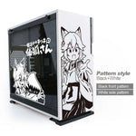 autocollants decoratifs anime blanc noir boitier pc films metallises opacite moderne stylise