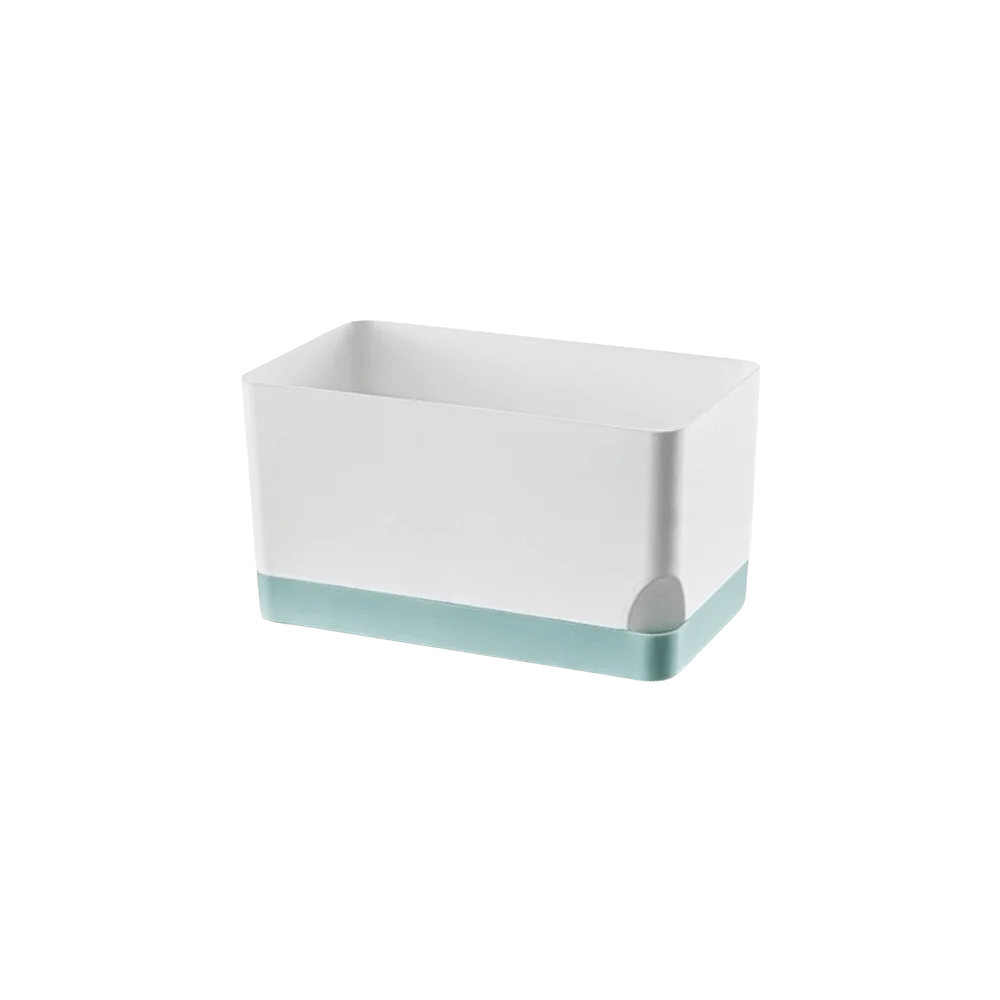 cache pot moderne blanc bleu clair uni opaque adhésif intérieur fleuri verte simple
