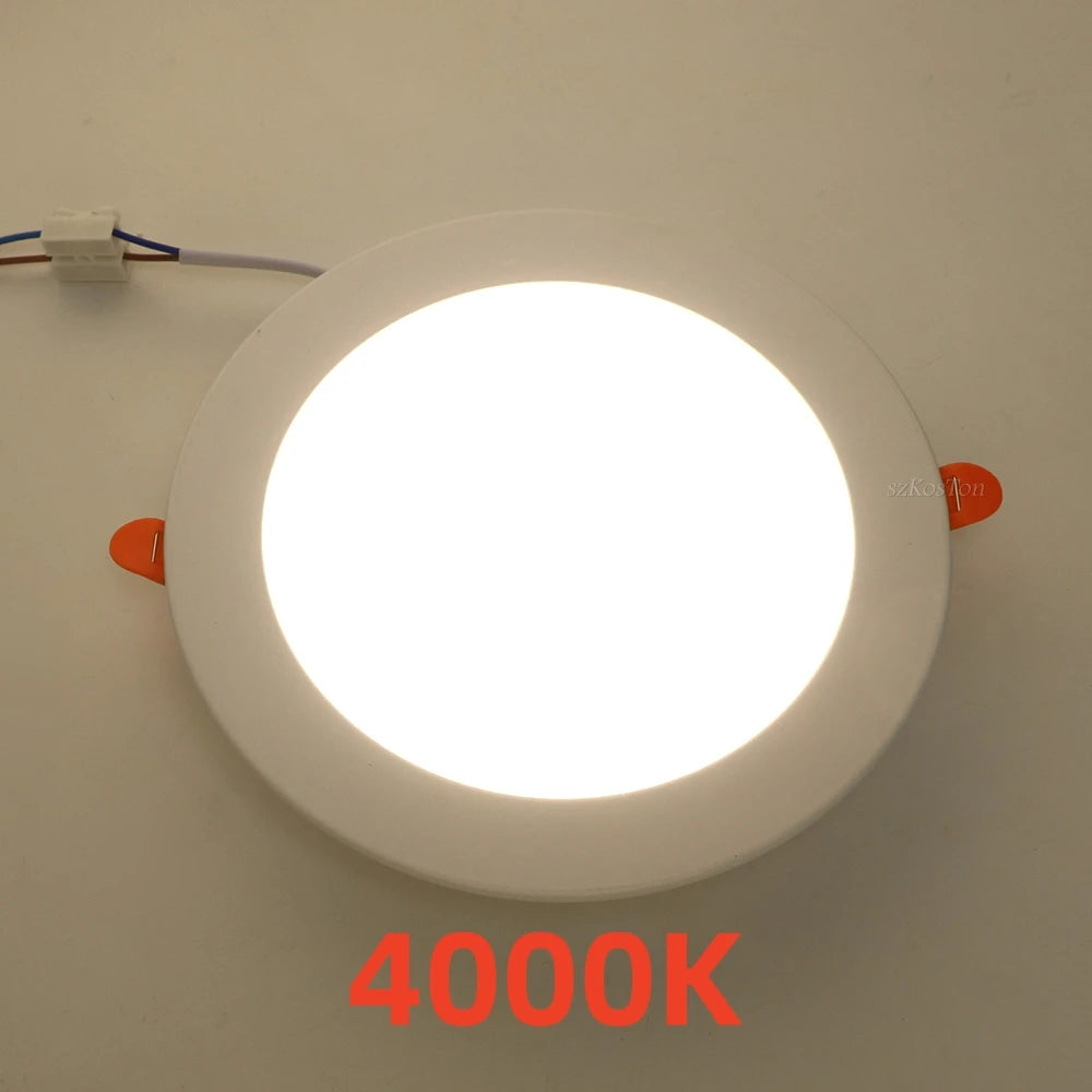 spots led 12w 20w 4000k 6500k blanc moderne encastrables clips câble alimentation