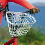 panier vélo blanc maille métallique moderne clips fixation extra large avant arrière clips