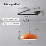 lampe suspendue moderne blanc noir flux lumineux led interrupteur bouton decoration chambre coucher