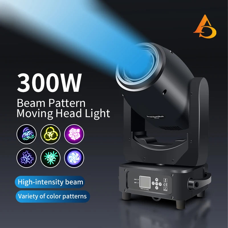 projecteur scène mobile noir moderne 300w dmx 36v certification fcc rohs
