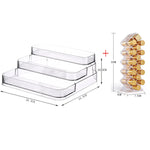 organiseur rangement transparent moderne flacons parfum vernis ongles contenants tasses épices aromathérapie cosmétiques