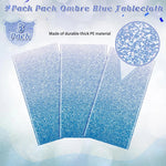 nappes pailletées bleu dégradé fêtes anniversaires mariages noëls lot plastique