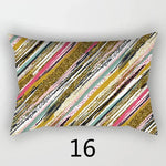 taie d'oreiller rectangulaire 30x50cm housse coussin décoration moderne motif abstrait coton polyester