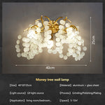 applique murale led dorée branches stylisées contemporaine élégante éclairage quotidien fixée mur 15 30m²