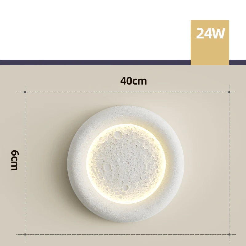 lampe led moderne blanche texturée aspect pierre minimaliste chambre salon