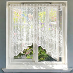 rideau arqué dentelle noir floral transparent vintage romantique decoration boheme