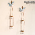 vases suspendus transparents vintage coquillages étoiles rustiques éléments naturels