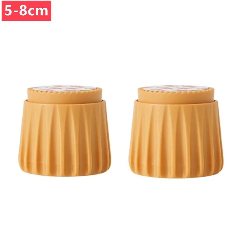 protections antitremblement adhésives pieds meubles jaune marron riblées cannelées modernes minimalistes 8cm 10 13cm