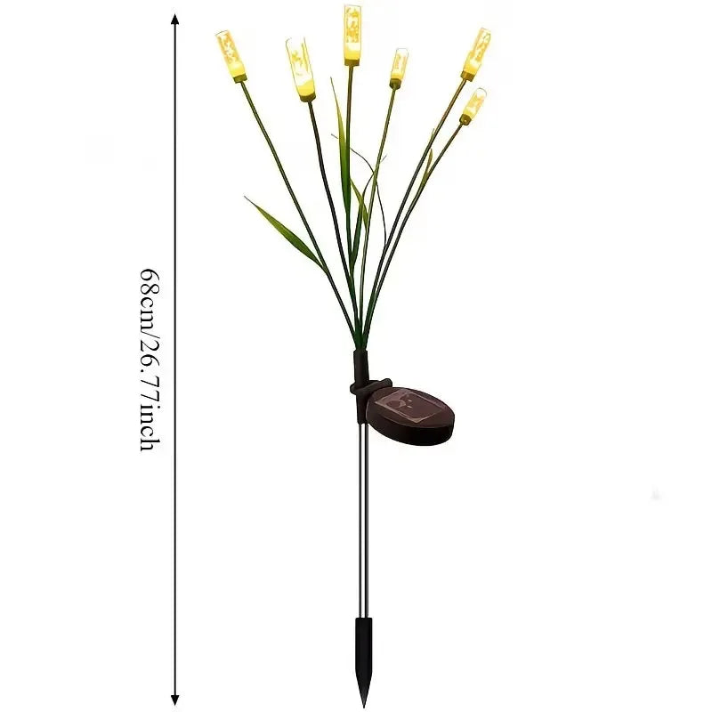 guirlande lumineuse solaire filaments vert jaune moderne semi transparente patio jardin fixée piquet