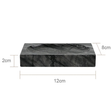 ensemble accessoires salle bain marbre noir rangement brosse dents dentifrice moderne luxe