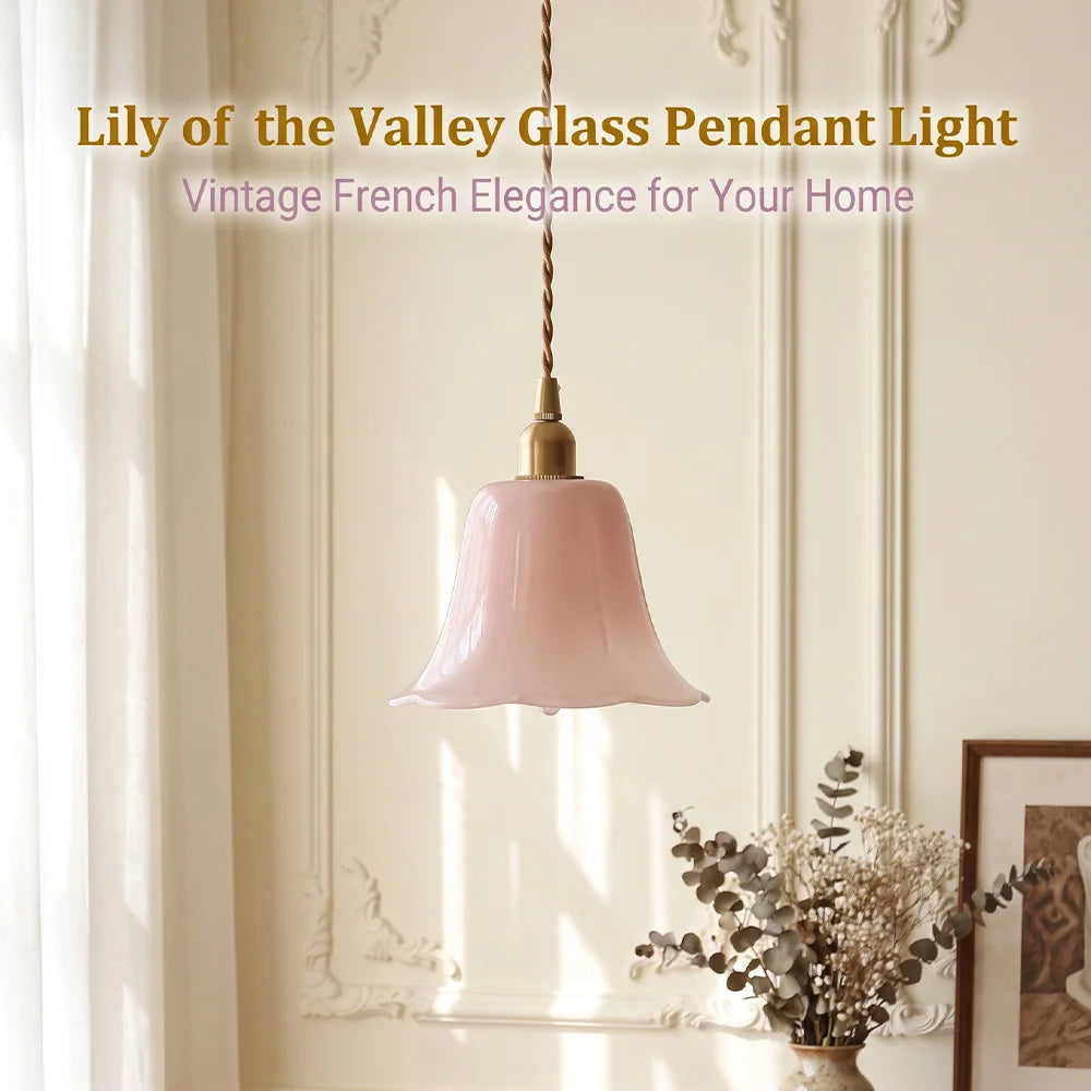 lampe suspendue vintage rose clair vert gradient laiton e14 salon restaurant chambrehôtel