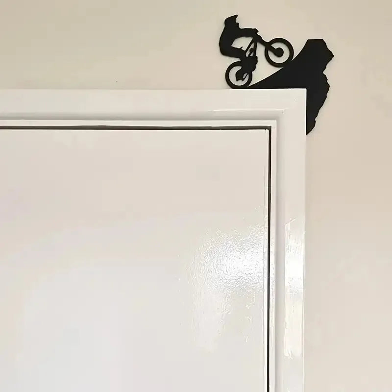 sculpture murale moderne silhouette cycliste noir adhésif abstraction intérieur décoration