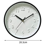 horloge murale moderne 20cm violet bleu vert rose blanc noire numéros blancs salon chambre