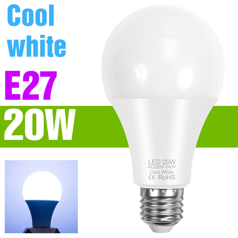 ampoule led 2800k 6500k e27 moderne blanc chaud froid opacité mat 20000h