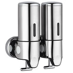distributeur savon liquide argenté moderne poignée capuchon minimaliste chambre bain