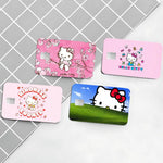 autocollants carte credit dessin anime fleurs cerisier pp paper waterproof réutilisable roseclair oneunit