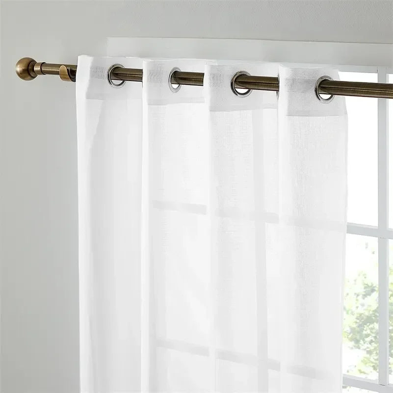 rideau moderne opacité transparence bleu blanc tissu uni légèrement texturé chambre salon erotique couple