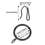 anneaux rideau métal crochets sécurité coton moderne noir lisses réglablesintérieurextérieur