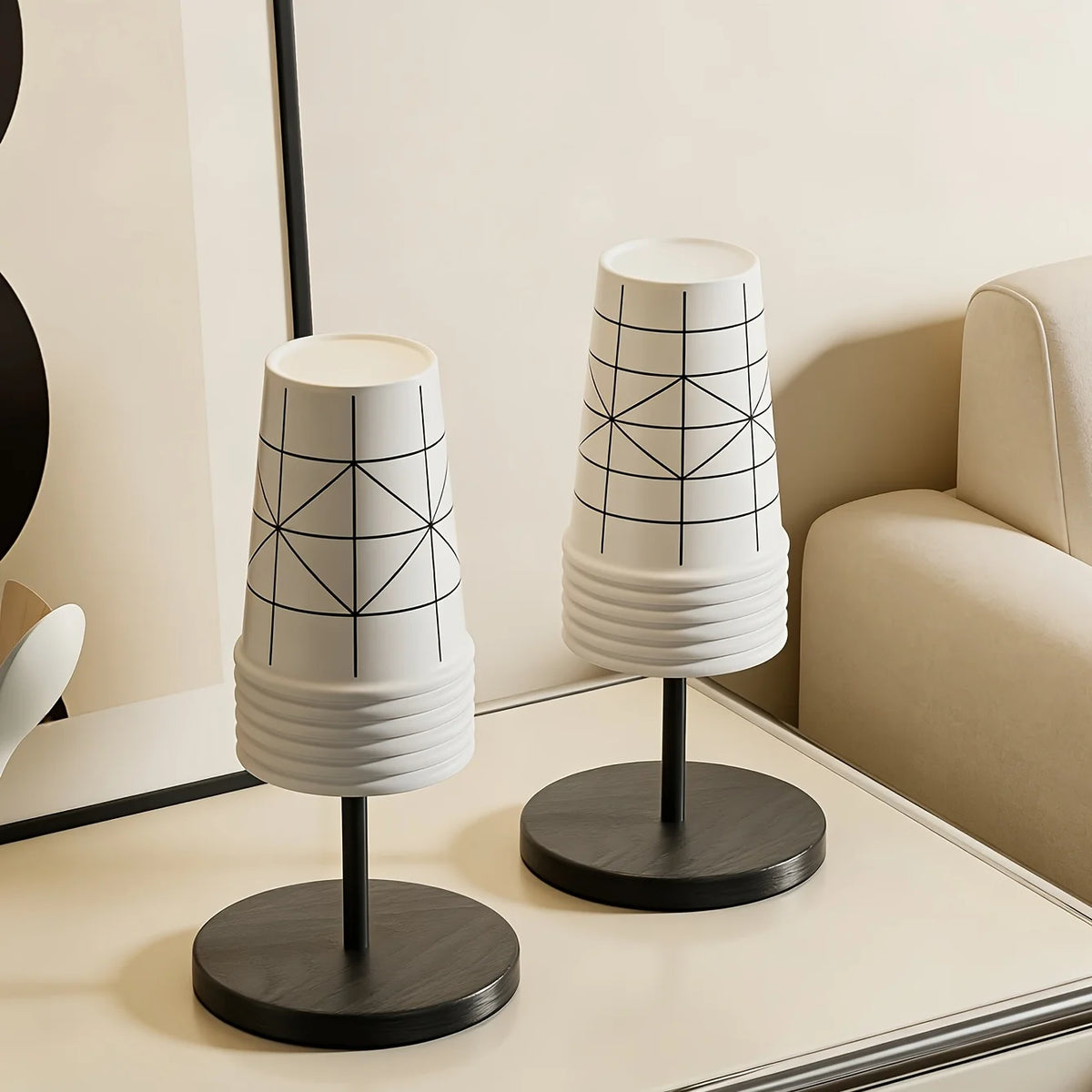 organisateur tasses jetables blanc moderne support central rangement comptoir cuisine