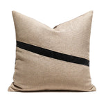 coussin géométrique laine coton contemporain beige gris noir décoratif sofa lit voiture