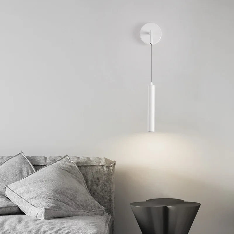 lampe murale led moderne minimaliste fixée mur blanc noir chambre salon