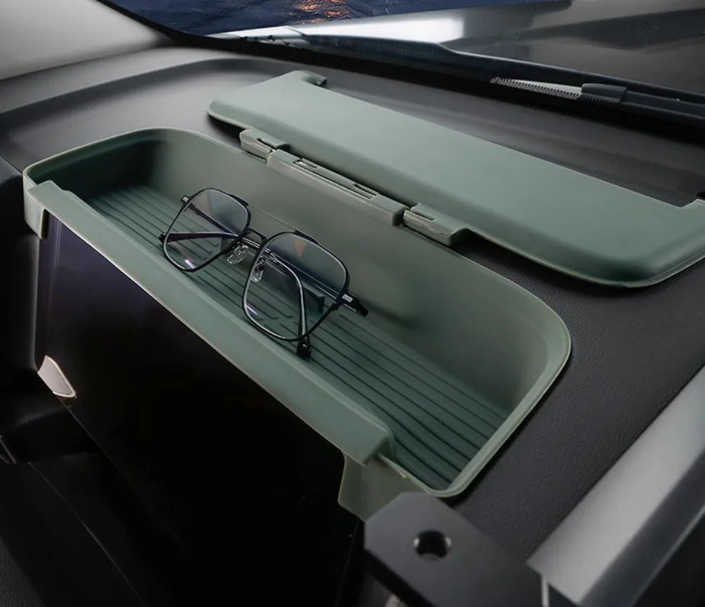 organisateur tableau bord rangement voiture lumière moderne noir gris vert