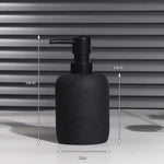 distributeur savon liquide céramique blanc beige moderne minimaliste texture granulée Pompe.pression