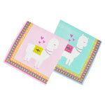 assiettes papier motif ethnique gobelets serviettes colorées alpaga coeurs rose bleu vert clair