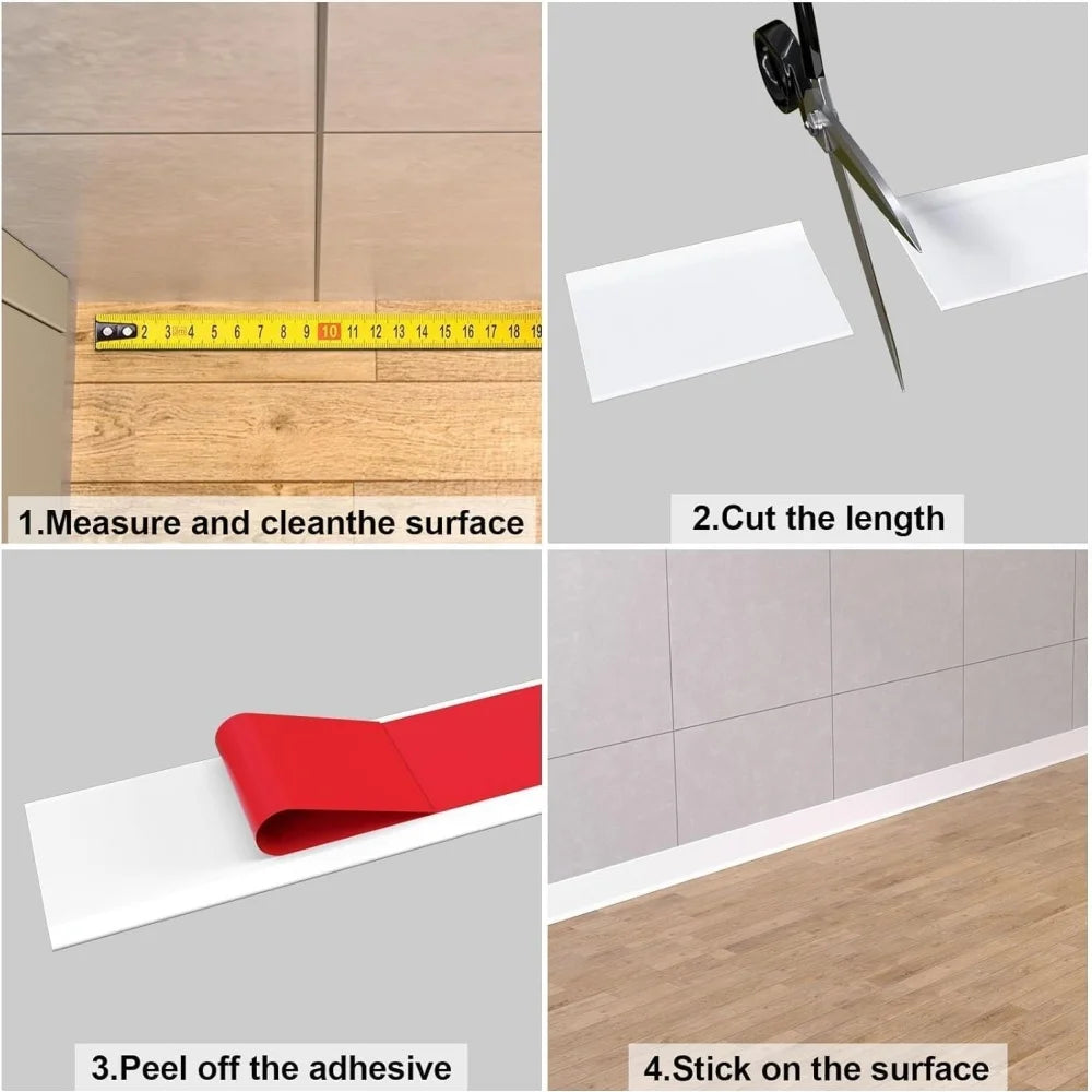 protection murale pvc moderne 8cm large 1m 2m 3m adhésif noir gris rouge