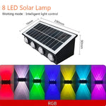 lampe murale solaire moderne led rgb jaune noir panneaux solaires texturés fixée mur