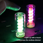 lampe led spirale flexible transparente moderne multiple couleurs usb rechargeable minimaliste chambre camping