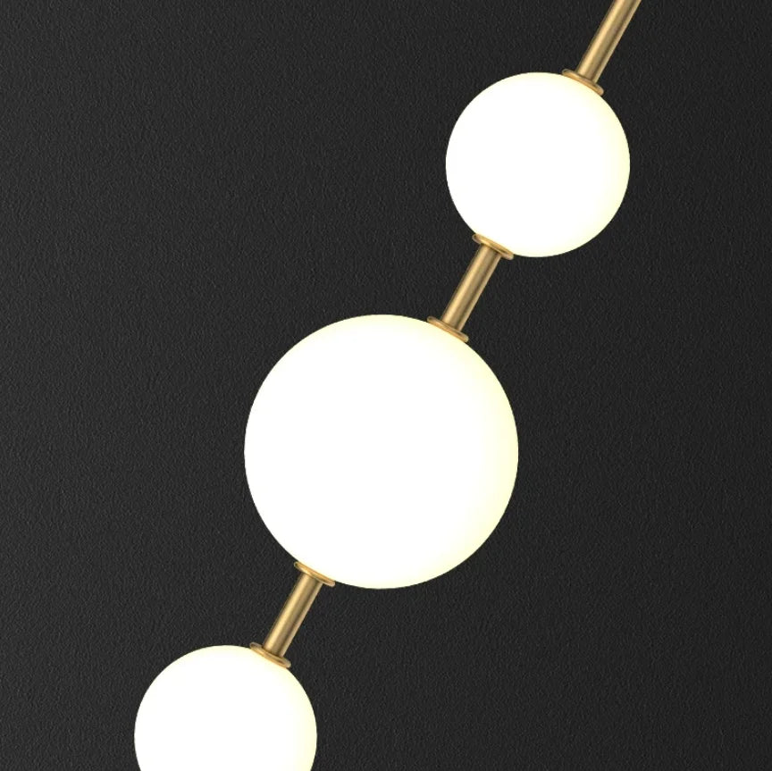 applique murale or sphères translucides éclairage chambre salon entrée moderne LED 65cm 85cm lumière