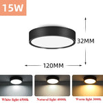 Lampe led downlight 3w 5w 10w 15w 25w blanc noir moderne minimaliste montage