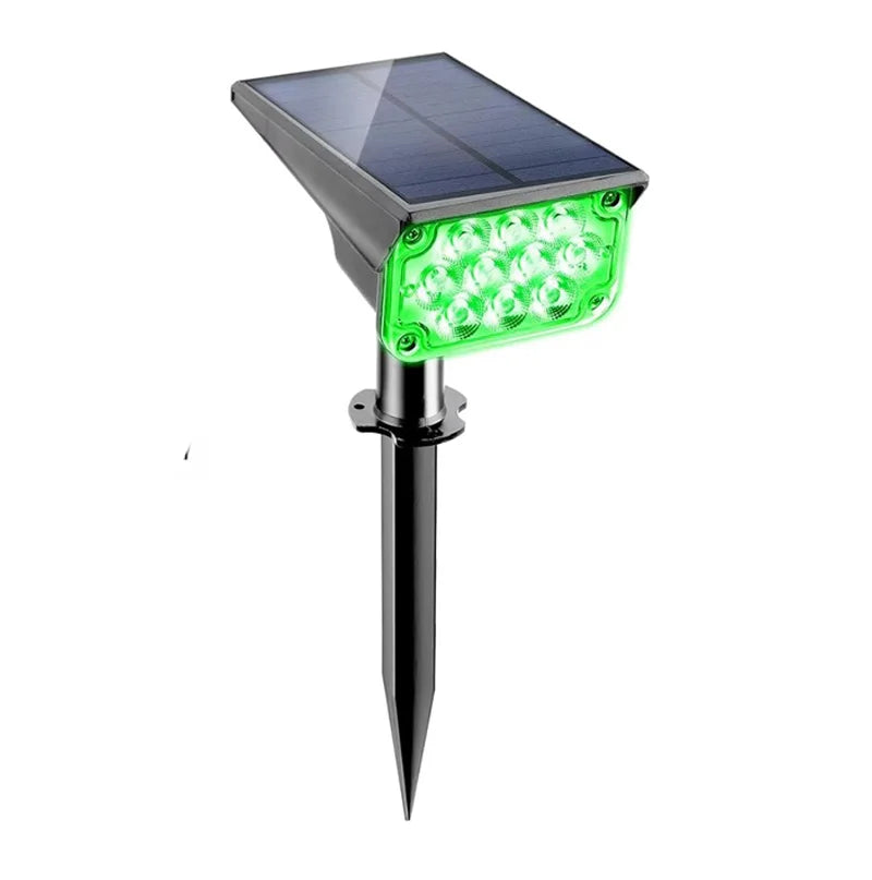 projecteur solaire extérieur ip65 étanche led moderne noir vert adjustable brightness