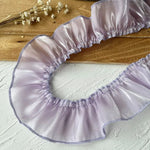 collier ruché brillant vert bleu rose blanc chic élégant translucide nylon