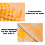 serviette pique nique orange carreaux moderne poignée amovible pochette intégrée velcro 100x150cm 200x200cm 200x300cmextérieur