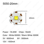 diode led carrée blanc chaud puissance 18w 20w éclairage bricolage montage 12v