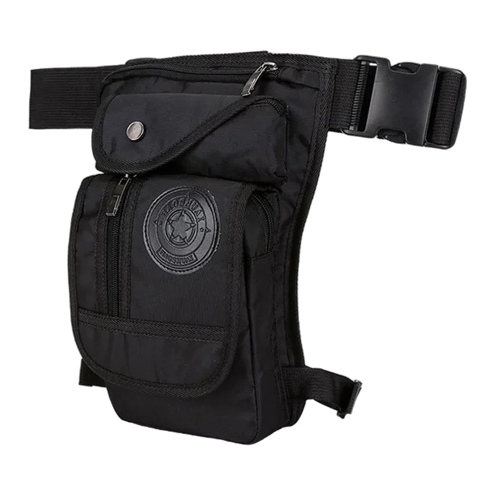 sac banane homme toile noir marron logo porte clés monnaie téléphone papeterie équipement sportif