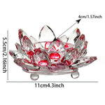 support bougie moderne transparent fleur lotus multicolore rose marron violet élégant décoration intérieure bougies