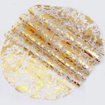 serviettes table blanches dorées feuille d'or texture élégantes classiques 33cm